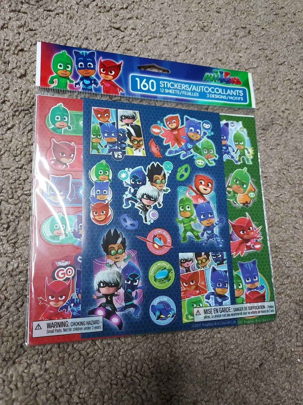 New American Greetings 160 PJ Masks Stickers 12 Sheets